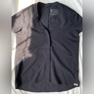 Figs scrub top button down